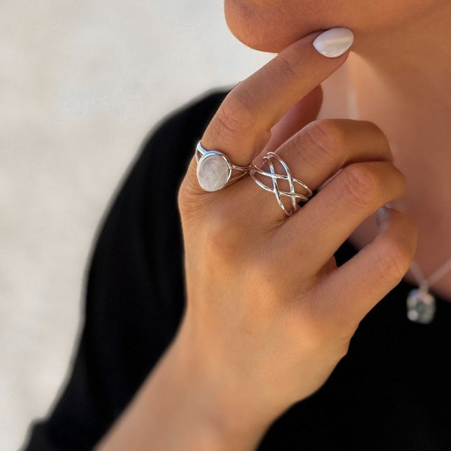 My Unique Style Maansteen ring Bonita - 925 zilver