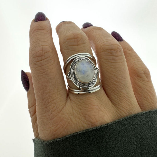 My Unique Style Maansteen ring Luna - 925 zilver