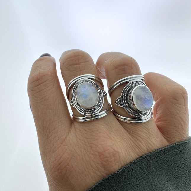 My Unique Style Maansteen ring Luna - 925 zilver
