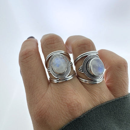 My Unique Style Maansteen ring Luna - 925 zilver