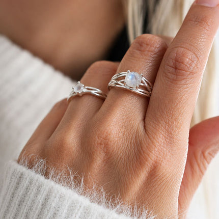 My Unique Style Maansteen ring Mila - 925 zilver