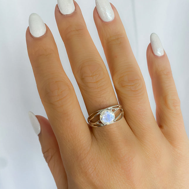 My Unique Style Maansteen ring Mila - 925 zilver