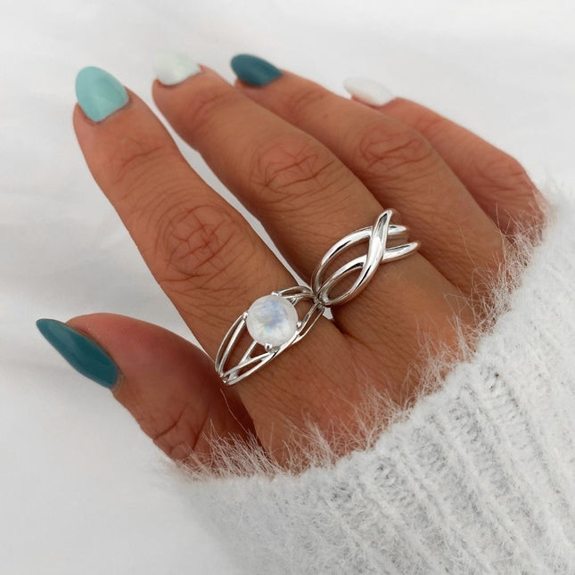 My Unique Style Maansteen ring Mila - 925 zilver