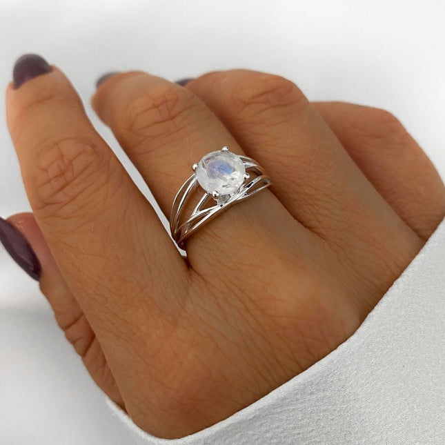 My Unique Style Maansteen ring Mila - 925 zilver