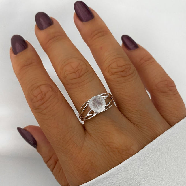 My Unique Style Maansteen ring Mila - 925 zilver