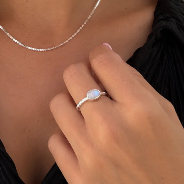 My Unique Style Maansteen ring Noé - 925 zilver