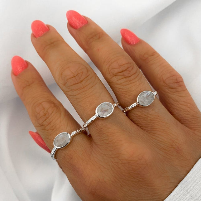 My Unique Style Maansteen ring Noé - 925 zilver