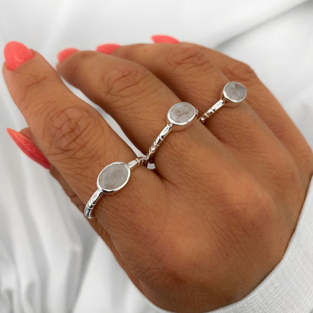 My Unique Style Maansteen ring Noé - 925 zilver
