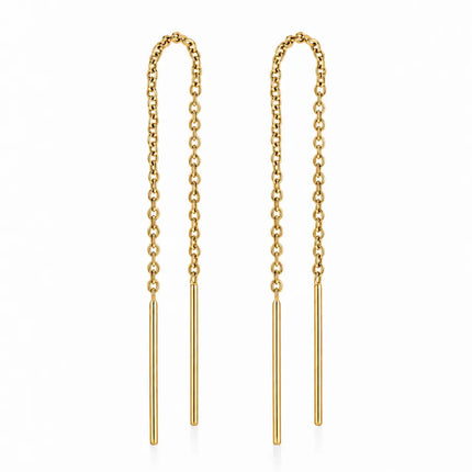 My Unique Style Minimal threader bar earrings