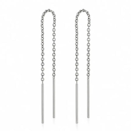 My Unique Style Minimal threader bar earrings