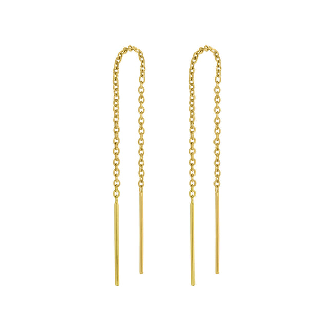 My Unique Style Minimal threader bar earrings