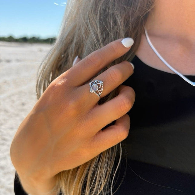 My Unique Style Moonstone ring Aya - 925 zilver
