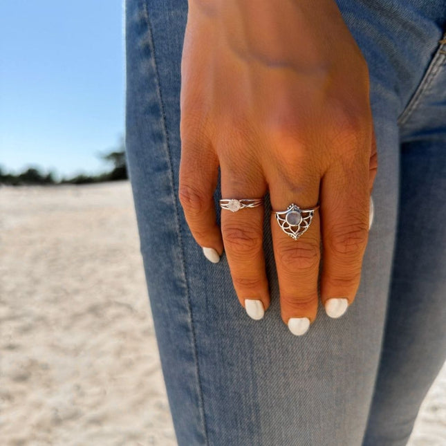 My Unique Style Moonstone ring Aya - 925 zilver