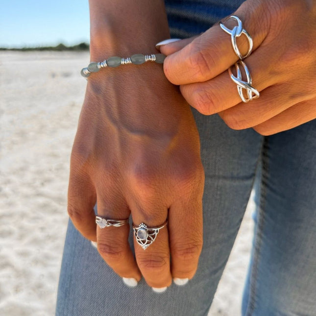 My Unique Style Moonstone ring Nila - 925 zilver