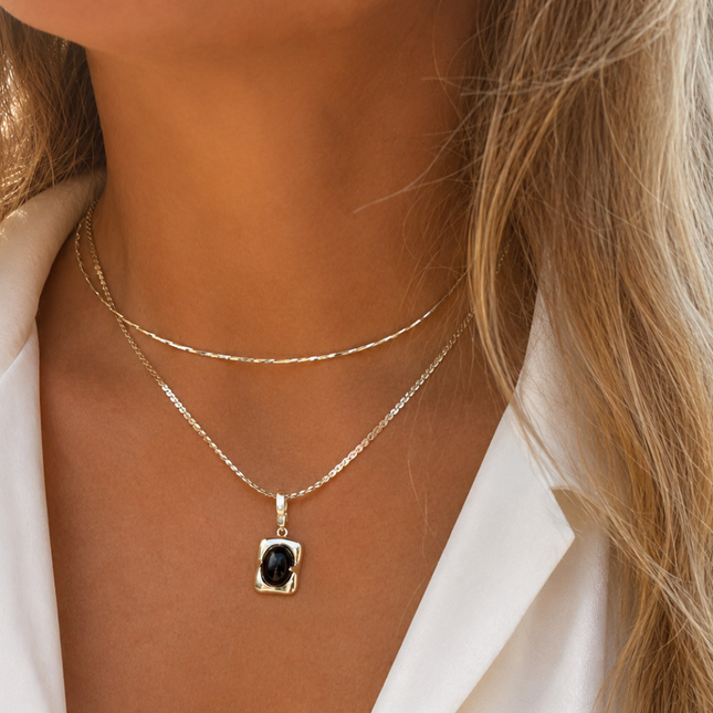 My Unique Style Onyx Beauty Ketting - 925 zilver