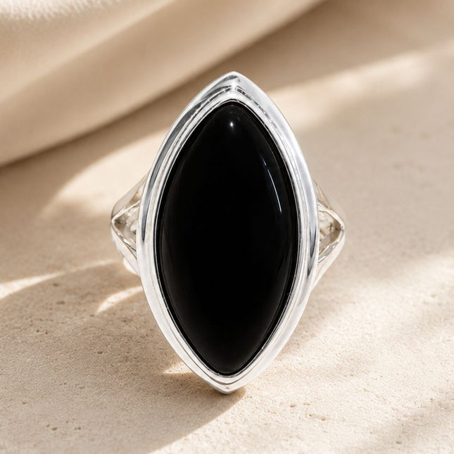 My Unique Style Onyx ring Zia - 925 zilver