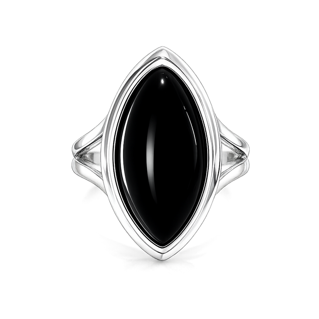 My Unique Style Onyx ring Zia - 925 zilver