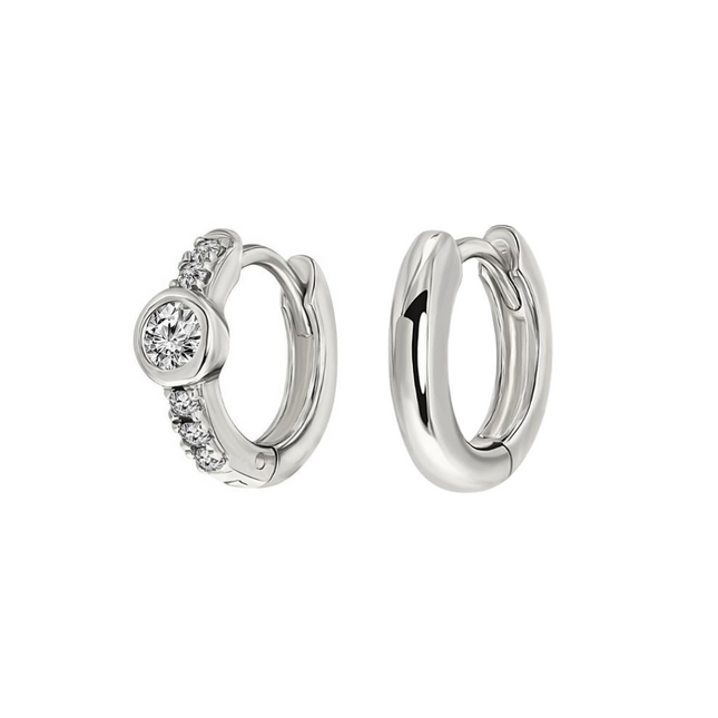 My Unique Style Oorbellen set zirkonia - 925 zilver