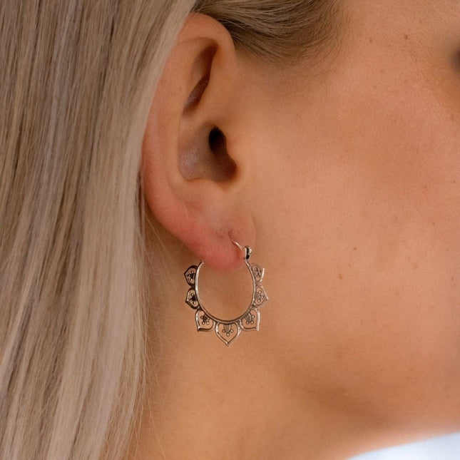 My Unique Style Oorhangers Lotus flower - 925 zilver