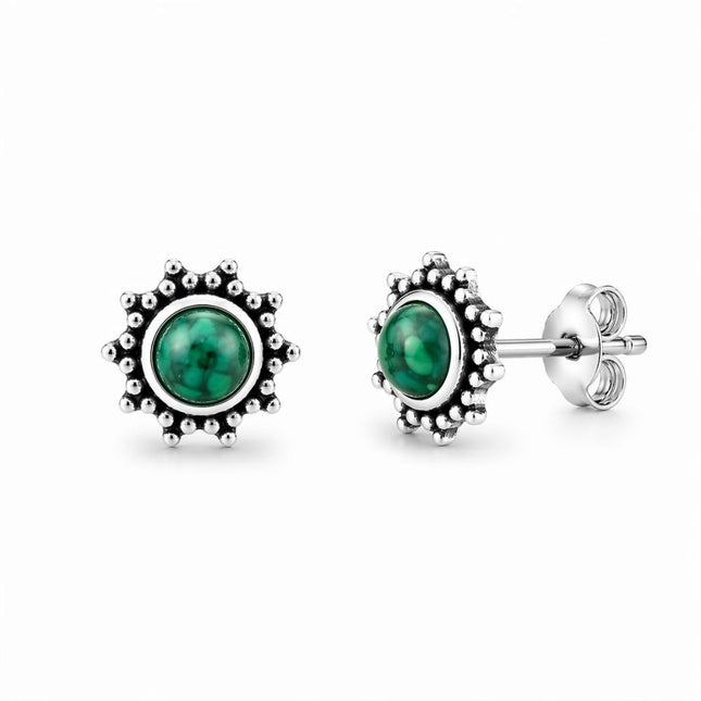 My Unique Style Oorknopjes Sun Turquoise - 925 zilver