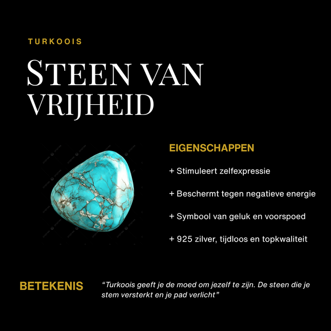 My Unique Style Oorknopjes Turquoise Glow - 925 zilver