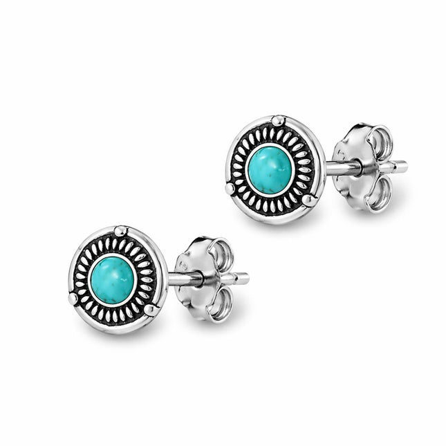 My Unique Style Oorknopjes Turquoise Glow - 925 zilver
