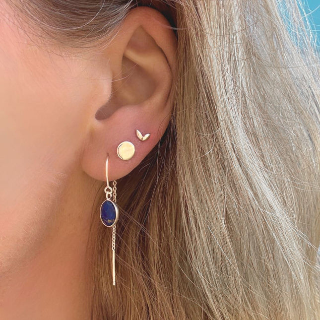 My Unique Style Oval Threader Lapis - 925 zilver
