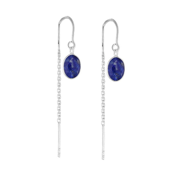 My Unique Style Oval Threader Lapis - 925 zilver