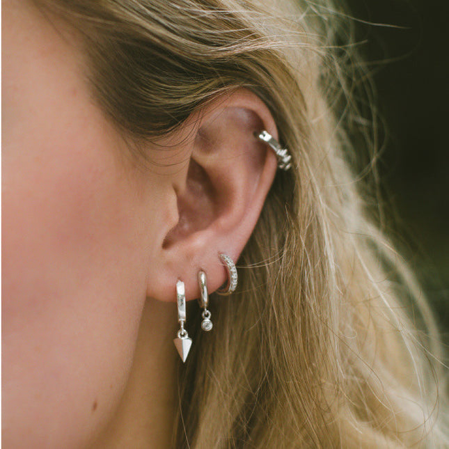 My Unique Style Pave hugging hoops - 925 zilver