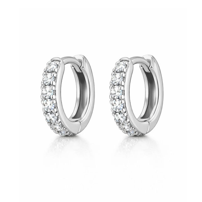 My Unique Style Pave hugging hoops - 925 zilver