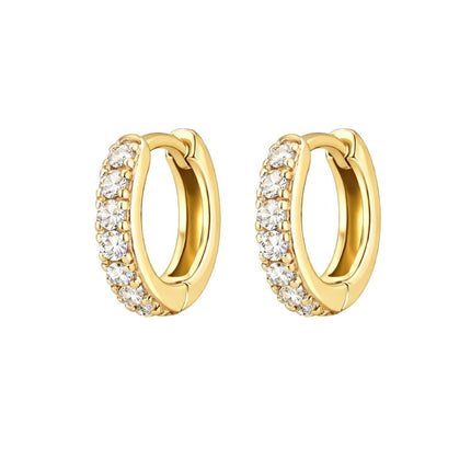 My Unique Style Pave hugging hoops - Goldplated