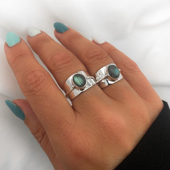 My Unique Style Percy Labradorite ring - 925 zilver
