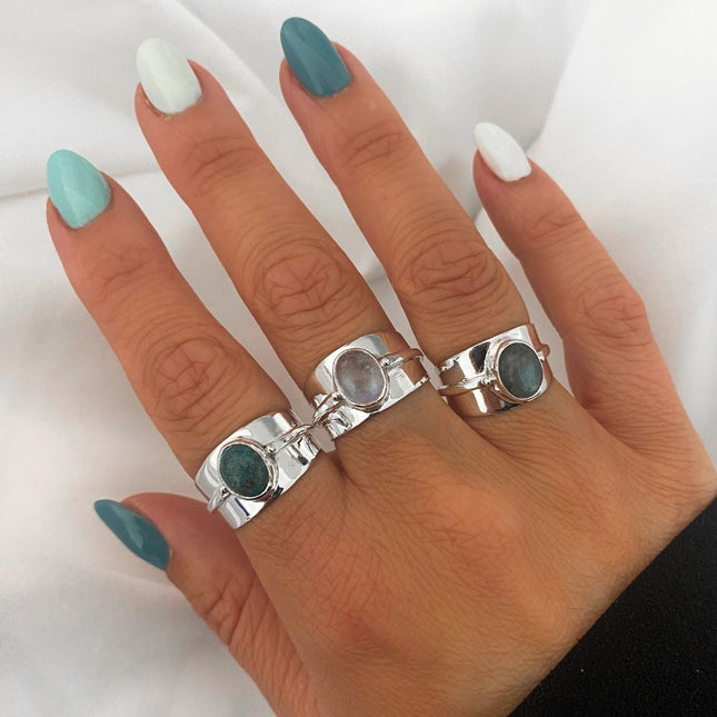 My Unique Style Percy Labradorite ring - 925 zilver