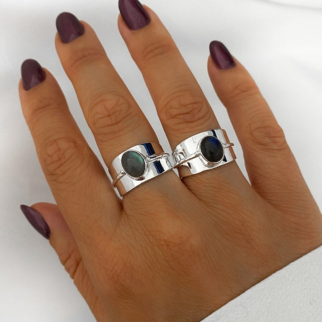 My Unique Style Percy Labradorite ring - 925 zilver