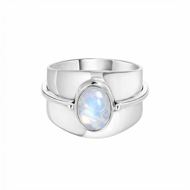 My Unique Style Percy Moonstone ring - 925 zilver