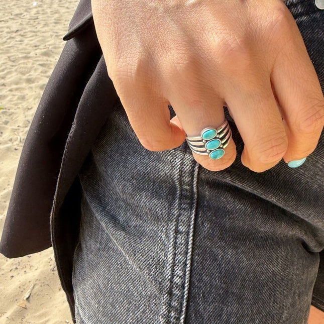 My Unique Style Ring Seda Turquoise - 925 zilver