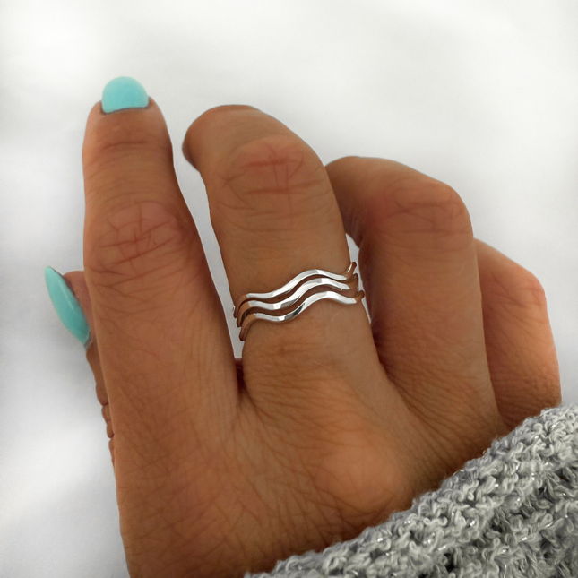 My Unique Style Ring Triple Wave - 925 zilver