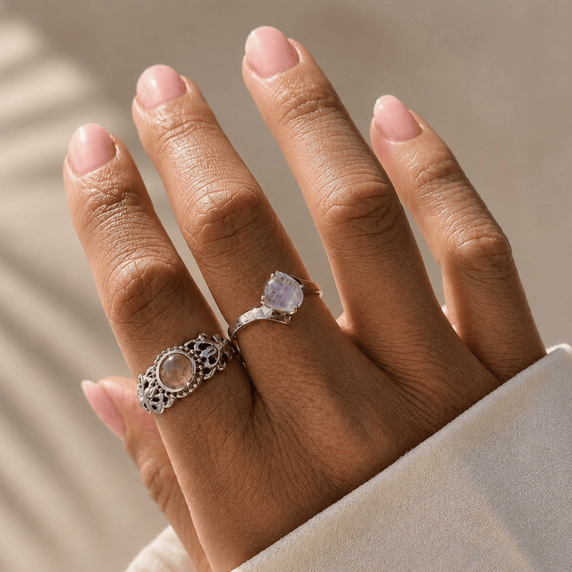 My Unique Style River Moonstone ring - 925 zilver