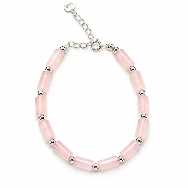 My Unique Style Rose Quartz Flow armband - 925 zilver