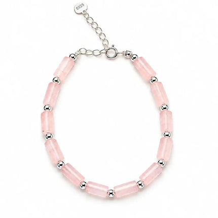 My Unique Style Rose Quartz Flow armband - 925 zilver