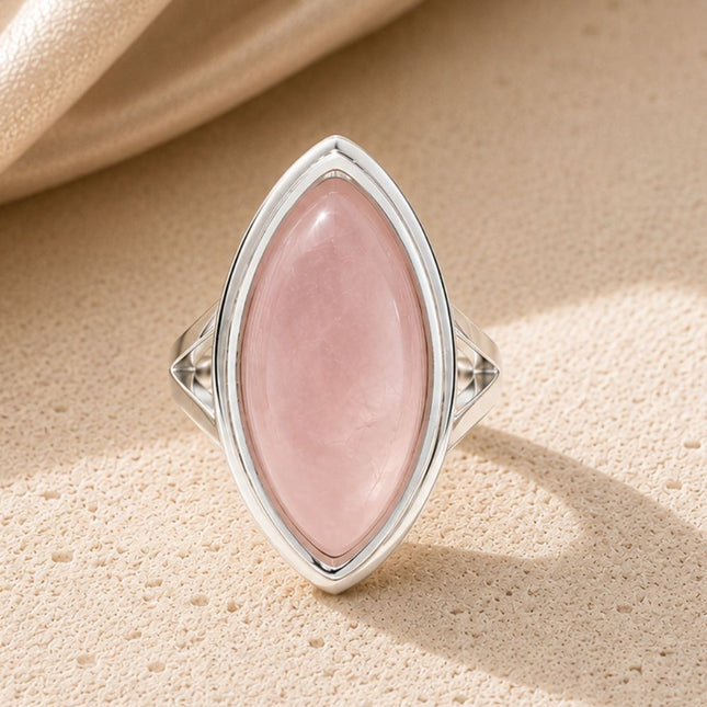 My Unique Style Rosequartz ring Zia - 925 zilver