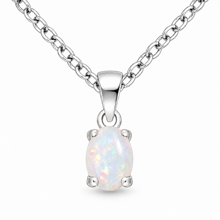 My Unique Style Selene Opaal ketting - 925 zilver