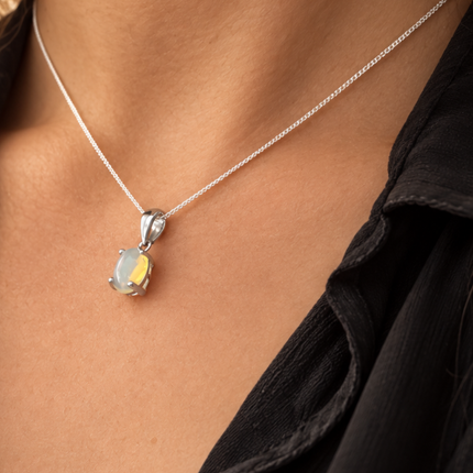My Unique Style Selene Opaal ketting - 925 zilver