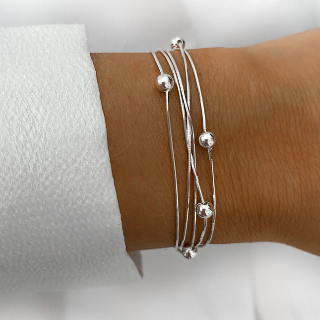 My Unique Style Silver ball armband Lua - 925 zilver