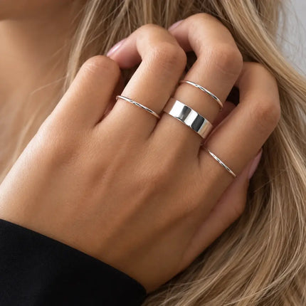 My Unique Style Skinny Stacking ring - 925 zilver