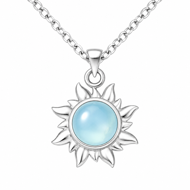 My Unique Style Soleil Chalcedoon ketting - 925 zilver