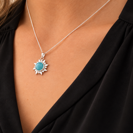 My Unique Style Soleil Chalcedoon ketting - 925 zilver