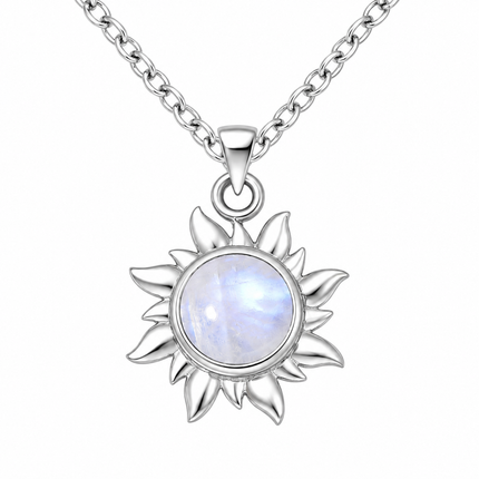 My Unique Style Soleil maansteenketting - 925 zilver