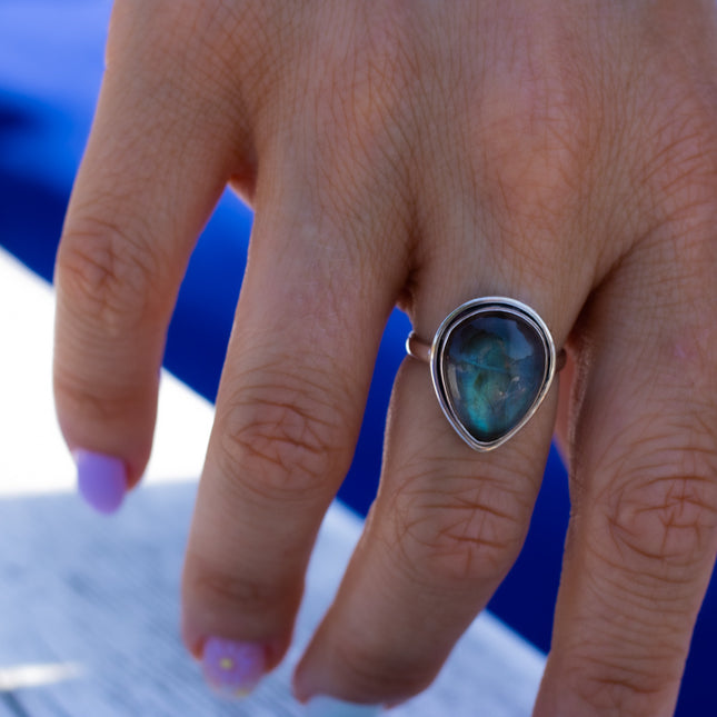 My Unique Style Soltar Labradorite ring - 925 zilver