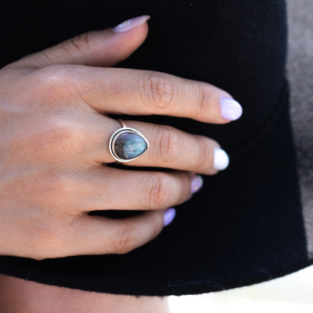 My Unique Style Soltar Labradorite ring - 925 zilver